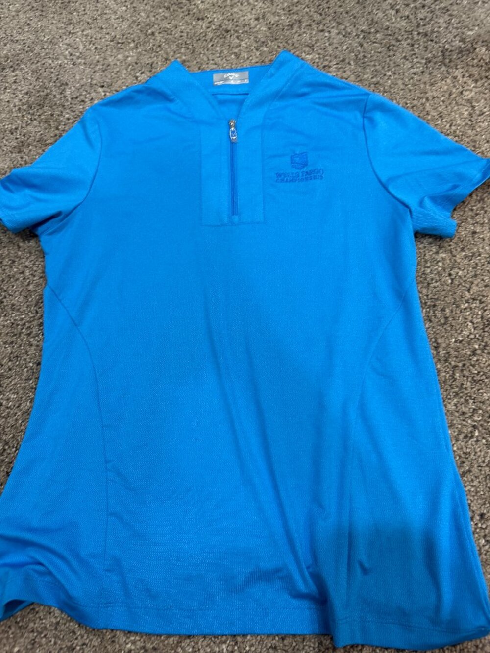 Callaway Golf Women’s Small Wells Fargo Championship Zip Golf Shirt Opti-Dry